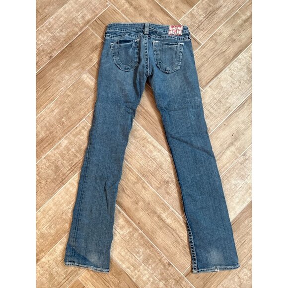 True Religion Women's Size 29W x 33L Johnny Big T Jeans Made In USA Y2K - Picture 8 of 12